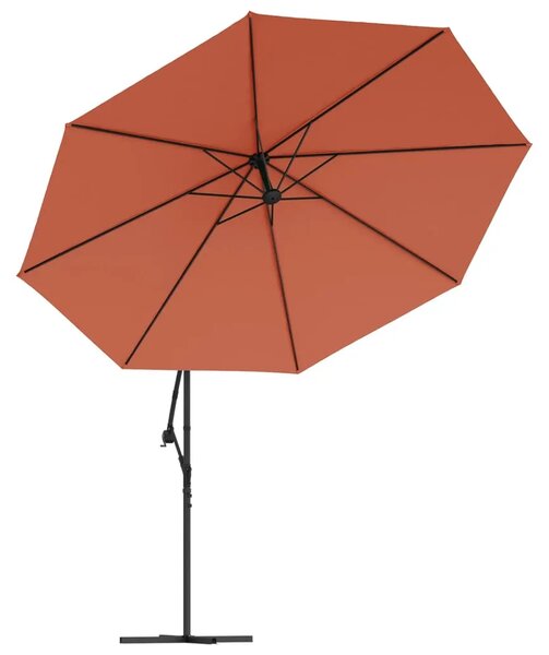 Konzolni vrtni suncobran s aluminijskim stupom 350 cm terakota - Terakota 1 Terakota