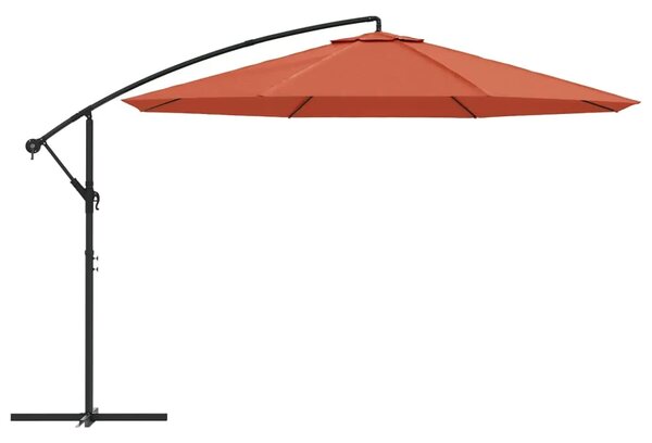 Konzolni vrtni suncobran s aluminijskim stupom 350 cm terakota - Terakota 1 Terakota