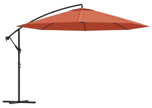 Konzolni vrtni suncobran s aluminijskim stupom 350 cm terakota - Terakota 1 Terakota
