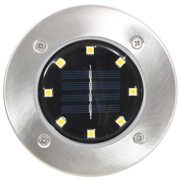 Solarne podne svjetiljke 8 kom s LED žaruljama bijele - Bijela 8 1 Bijela