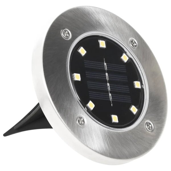 Solarne podne svjetiljke 8 kom s LED žaruljama bijele - Bijela 8 1 Bijela