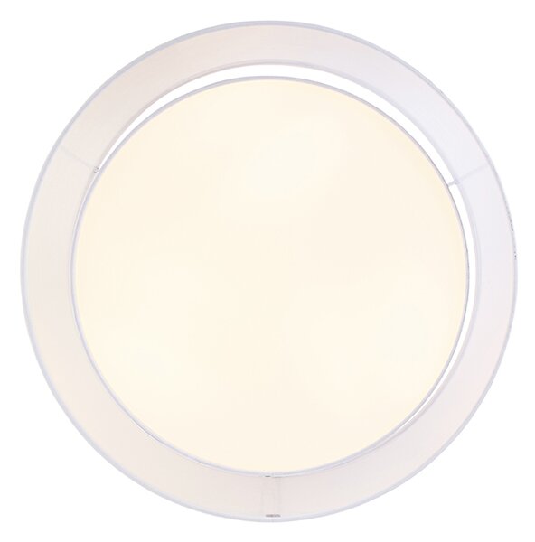 Moderna stropna svjetiljka bijela 50 cm 3-svjetla - Drum Duo