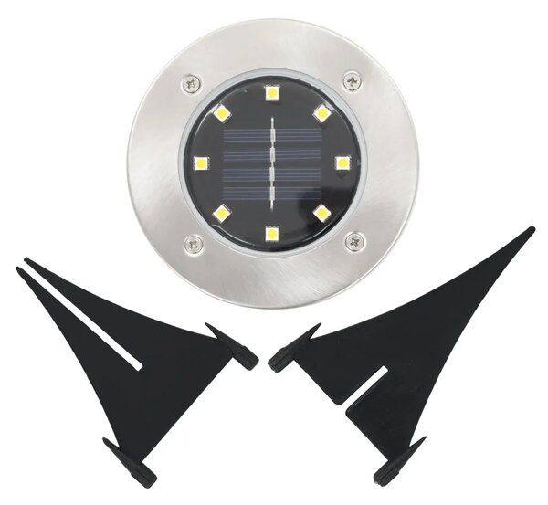 Solarne podne svjetiljke 8 kom s LED žaruljama bijele - Bijela 8 1 Bijela