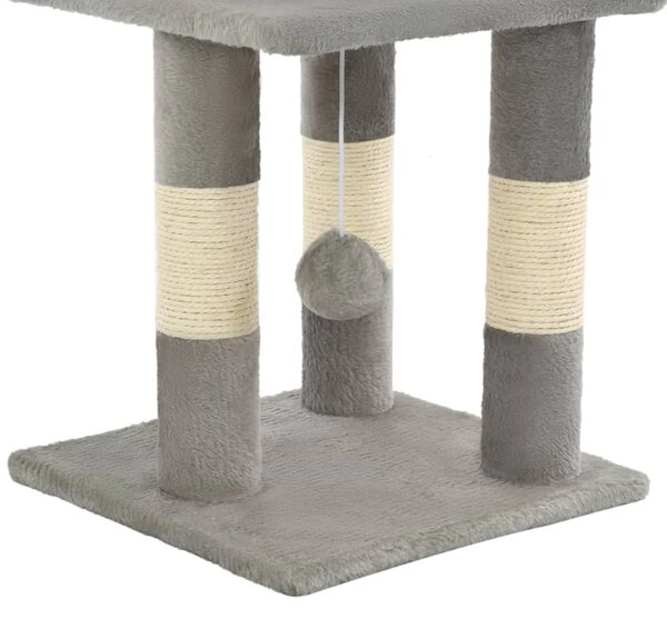 Penjalica za mačke - Kuća za mačke - Grebalica sa stupovima za grebanje od sisala 65 cm siva - Siva Siva