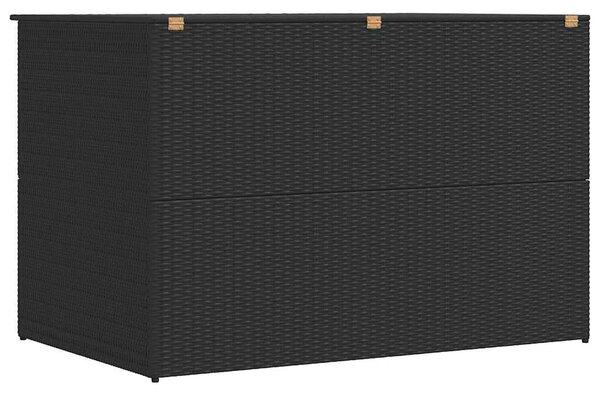 Vrtna kutija za pohranu crna 150 x 100 x 100 cm od poliratana - Crna Crna