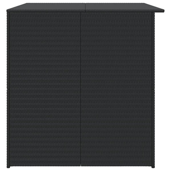 Vrtna kutija za pohranu crna 150 x 100 x 100 cm od poliratana - Crna Crna