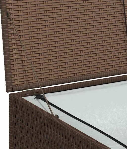 Vrtna kutija za pohranu smeđa 150 x 100 x 100 cm od poliratana - Smeđa Smeđa