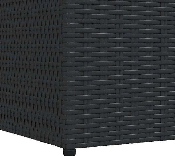 Vrtna kutija za pohranu crna 150 x 100 x 100 cm od poliratana - Crna Crna