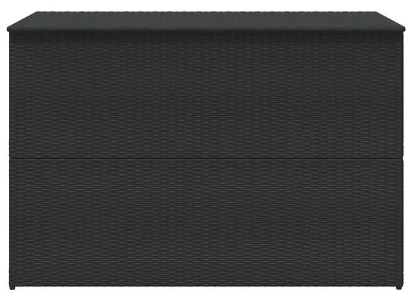 Vrtna kutija za pohranu crna 150 x 100 x 100 cm od poliratana - Crna Crna