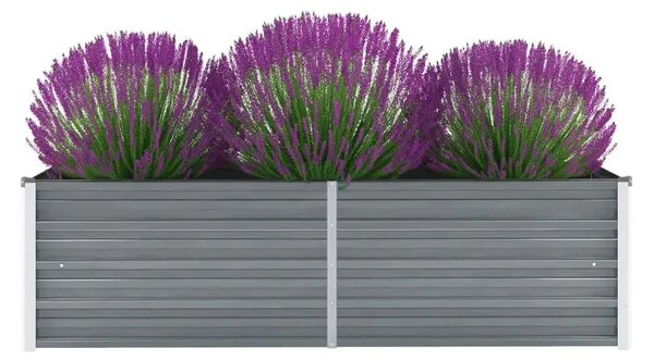 Vrtna sadilica od pocinčanog čelika 160 x 40 x 45 cm siva - Siva 160 x 40 x 45 cm 1 160 x 40 x 45 cm