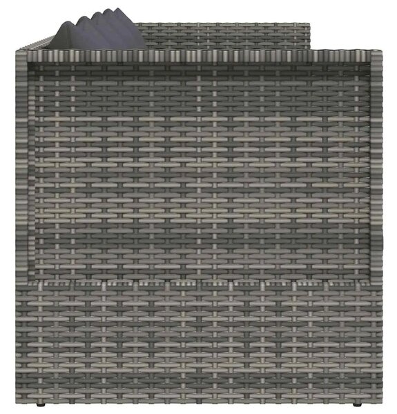 Vrtni ležaj sivi 200 x x 60 cm od poliratana - Siva 1 Siva