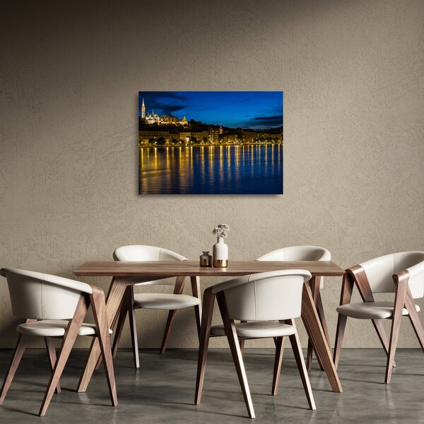 Staklena slika noćnog grada (70x50 cm)