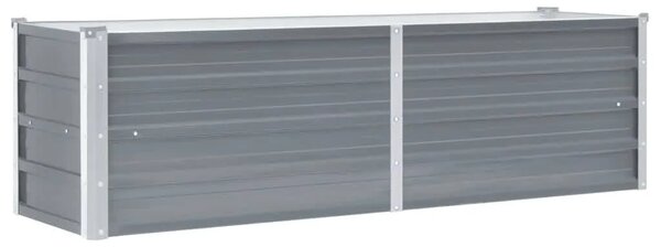 Vrtna sadilica od pocinčanog čelika 160 x 40 x 45 cm siva - Siva 160 x 40 x 45 cm 1 160 x 40 x 45 cm