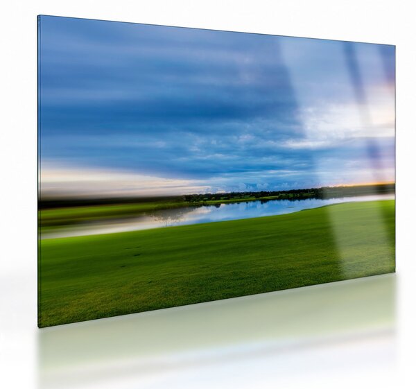 Staklena slika livade (70x50 cm)