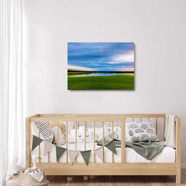 Staklena slika livade (70x50 cm)