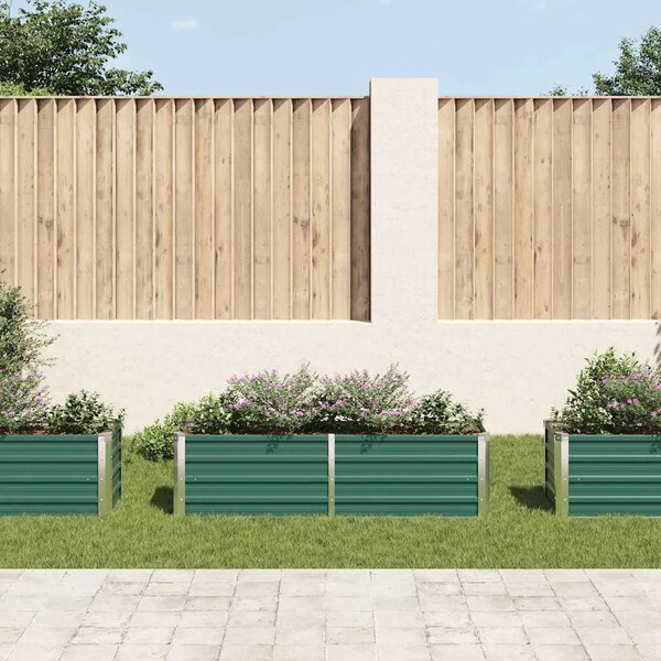 Vrtna sadilica od pocinčanog čelika 160 x 40 x 45 cm zelena - Zelena 160 x 40 x 45 cm 1 160 x 40 x 45 cm