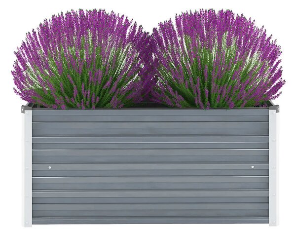 Vrtna sadilica od pocinčanog čelika 100 x 40 x 45 cm siva - Siva 100 x 40 x 45 cm 1 100 x 40 x 45 cm