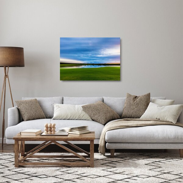 Staklena slika livade (70x50 cm)