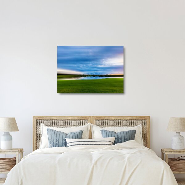 Staklena slika livade (70x50 cm)