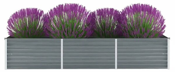 Vrtna sadilica od pocinčanog čelika 240 x 80 x 45 cm siva - Siva 240 x 80 x 45 cm 1 240 x 80 x 45 cm