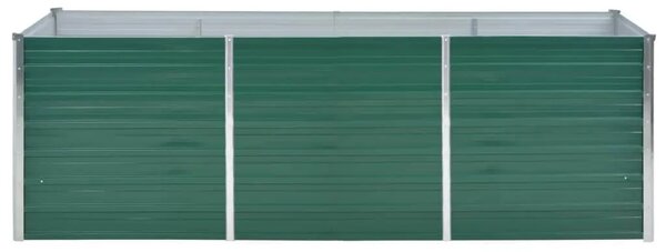 Vrtna sadilica od pocinčanog čelika 240 x 80 x 77 cm zelena - Zelena 240 x 80 x 77 cm 1 240 x 80 x 77 cm