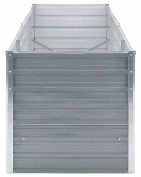 Vrtna sadilica od pocinčanog čelika 240 x 80 x 77 cm siva - Siva 240 x 80 x 77 cm 1 240 x 80 x 77 cm