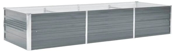 Vrtna sadilica od pocinčanog čelika 240 x 80 x 45 cm siva - Siva 240 x 80 x 45 cm 1 240 x 80 x 45 cm