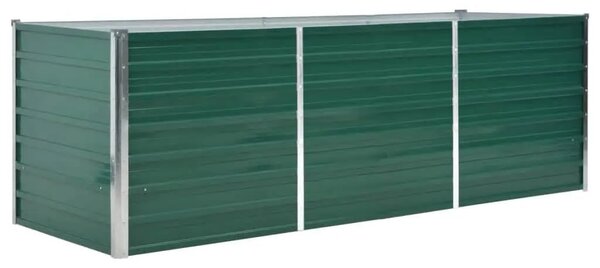 Vrtna sadilica od pocinčanog čelika 240 x 80 x 77 cm zelena - Zelena 240 x 80 x 77 cm 1 240 x 80 x 77 cm