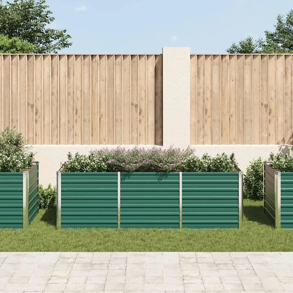 Vrtna sadilica od pocinčanog čelika 240 x 80 x 77 cm zelena - Zelena 240 x 80 x 77 cm 1 240 x 80 x 77 cm