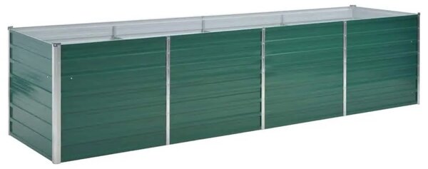 Vrtna sadilica od pocinčanog čelika 320 x 80 x 77 cm zelena - Zelena 320 x 80 x 77 cm 1 320 x 80 x 77 cm