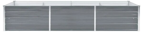 Vrtna sadilica od pocinčanog čelika 240 x 80 x 45 cm siva - Siva 240 x 80 x 45 cm 1 240 x 80 x 45 cm