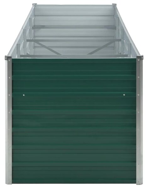 Vrtna sadilica od pocinčanog čelika 320 x 80 x 77 cm zelena - Zelena 320 x 80 x 77 cm 1 320 x 80 x 77 cm