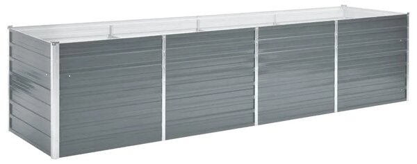 Vrtna sadilica od pocinčanog čelika 320 x 80 x 77 cm siva - Siva 320 x 80 x 77 cm 1 320 x 80 x 77 cm