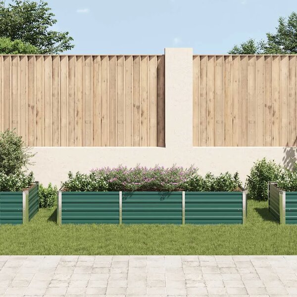Vrtna sadilica od pocinčanog čelika 240 x 80 x 45 cm zelena - Zelena 240 x 80 x 45 cm 1 240 x 80 x 45 cm