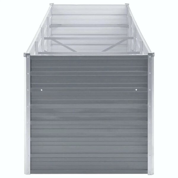 Vrtna sadilica od pocinčanog čelika 320 x 80 x 77 cm siva - Siva 320 x 80 x 77 cm 1 320 x 80 x 77 cm
