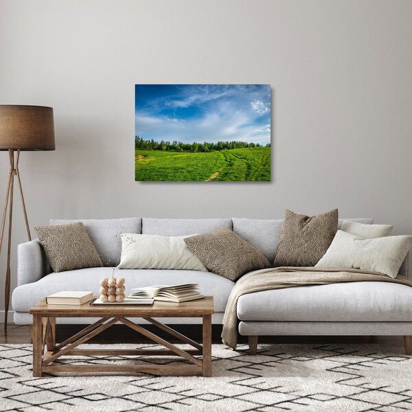 Staklena slika livade (70x50 cm)