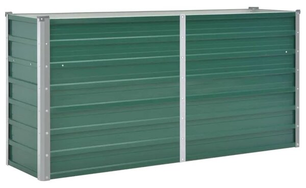 Vrtna sadilica od pocinčanog čelika 160 x 40 x 77 cm zelena - Zelena 160 x 40 x 77 cm 1 160 x 40 x 77 cm