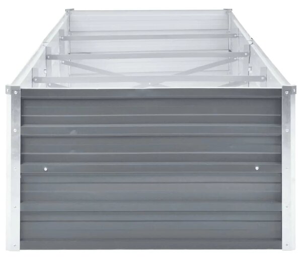 Vrtna sadilica od pocinčanog čelika 320 x 80 x 45 cm siva - Siva 320 x 80 x 45 cm 1 320 x 80 x 45 cm
