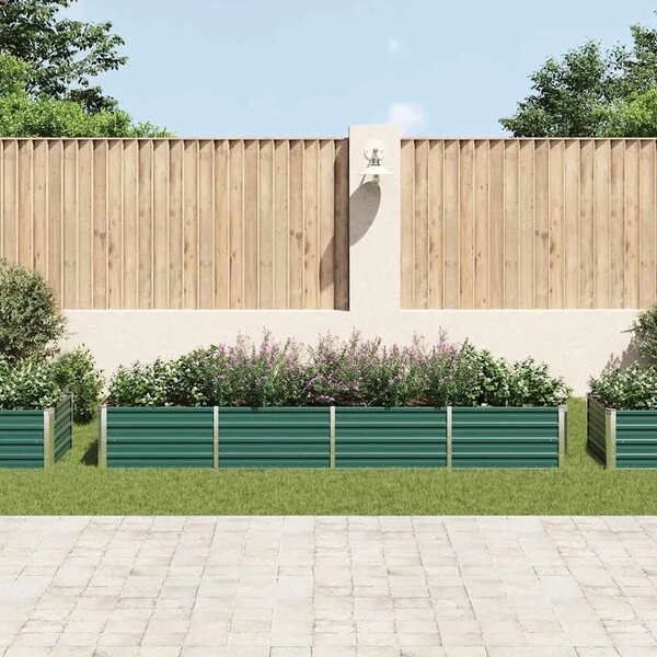 Vrtna sadilica od pocinčanog čelika 320 x 80 x 45 cm zelena - Zelena 320 x 80 x 45 cm 1 320 x 80 x 45 cm