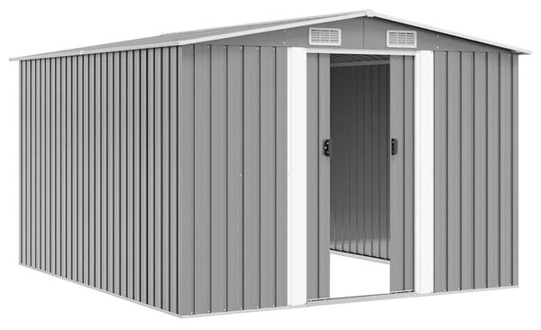 Vrtna kućica - Vrtno spremište 257 x 298 x 178 cm metalno sivo - Siva 257 x 298 x 178 cm 1 Siva