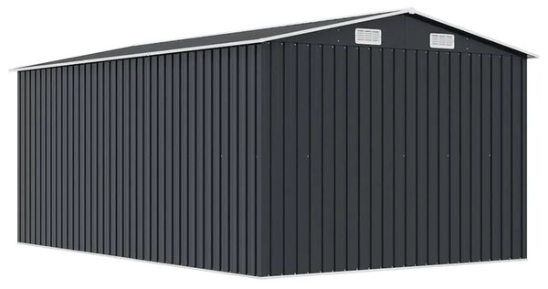 Vrtna kućica - Vrtno spremište 257 x 392 x 181 cm metalno antracit - Antracit 257 x 392 x 181 cm 1 Antracit