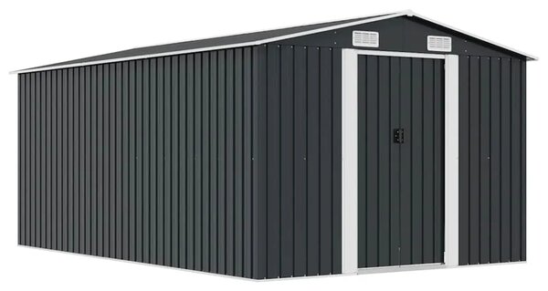 Vrtna kućica - Vrtno spremište 257 x 392 x 181 cm metalno antracit - Antracit 257 x 392 x 181 cm 1 Antracit