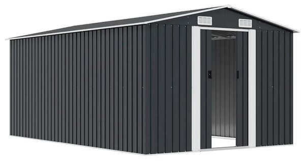Vrtna kućica - Vrtno spremište 257 x 392 x 181 cm metalno antracit - Antracit 257 x 392 x 181 cm 1 Antracit