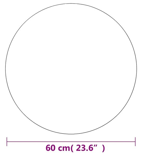 Zidno ogledalo 60 cm okruglo stakleno - Φ 60 cm 1 bez LED svjetala Φ 60 cm