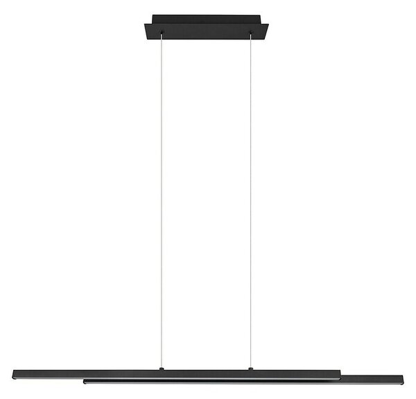 Reality Leuchten Viseća LED svjetiljka Odio (22 W, D x Š x V: 8,5 x 110 x 150 cm, Crna, Topla bijela)