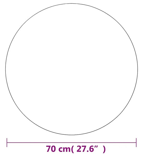 Zidno ogledalo 70 cm okruglo stakleno - Φ 70 cm 1 bez LED svjetala Φ 70 cm