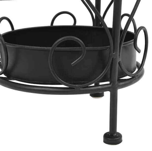 Stalak za kišobrane vintage stil od metala 26 x 46 cm crni