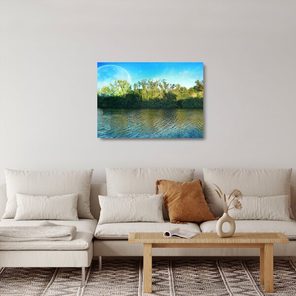 Staklena slika - jezero (70x50 cm)