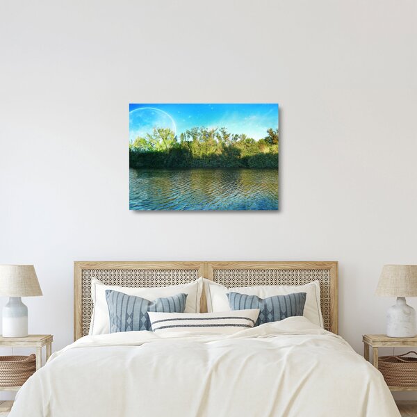 Staklena slika - jezero (70x50 cm)