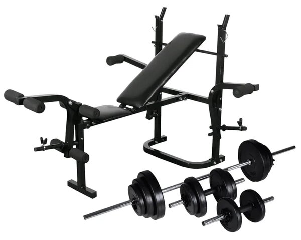 Klupa za dizanje utega sa stalkom i setom utega 30 5 kg - 30.5 kg 30.5 kg